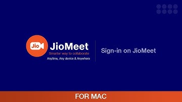How to Sign In on Jiomeet - MAC