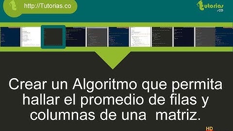 arreglos -- pseudocodigo (promedio filas columnas de una matriz)
