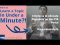 How to allocate payments in the FTA online portal? Learn under a minute | 3 Options | VAT | UAE Tax