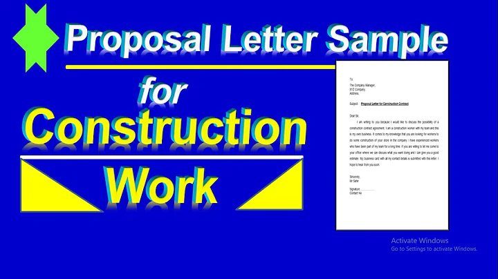 Proposal letter Sample for Construction work on Contract | Business Proposal letter Sample - DayDayNews