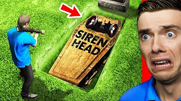 Digging ZOMBIE SIREN HEAD GRAVE In GTA 5 (Scary)