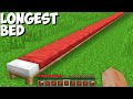 What if you SLEEP on most LONGEST BED in Minecraft ! CUSTOM BED !
