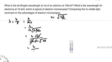 De Broglie Wavelength Problems In Chemistry - Physical Electronics #3