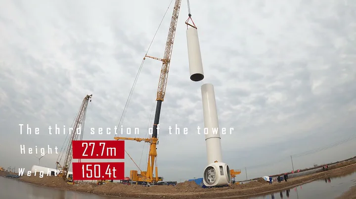 The XCA2600 lifted the world's largest onshore wind turbine at the Changyi wind farm