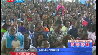 Rais Uhuru Kenyatta na Naibu wake William Ruto wakamilisha kampeni Nakuru