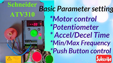 How to set ATV310 Basic Parameter!!VFD Poten & Start Stop Parameter setting@rvelectricalguide