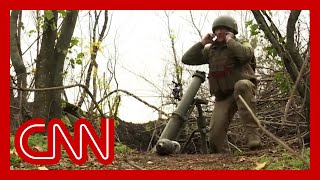 Watch soldiers try to strike Russian positions near key city