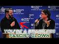 Atheist cries Fascism at Andrew Wilson as he Dismantles his argument Live