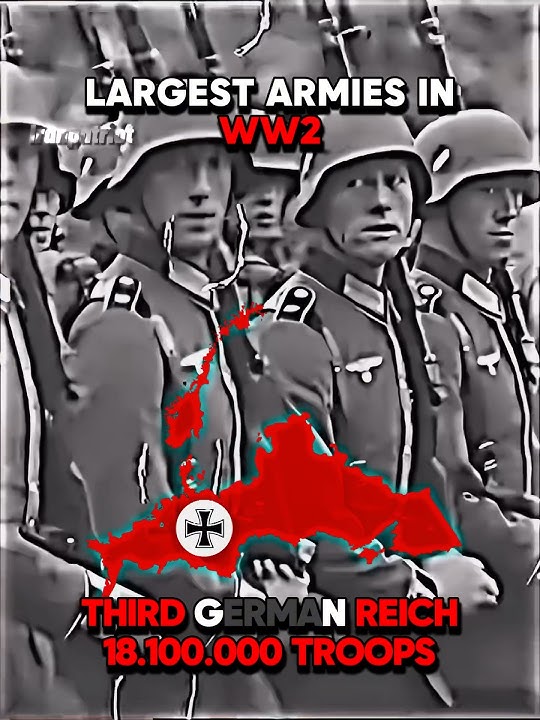 Largest armies WW1 VS WW2 #history #edit #ww1 #ww2