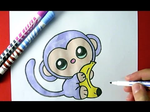 How To Draw A Cute Monkey Youtube