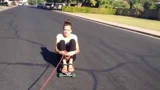 Bike pulling longboard