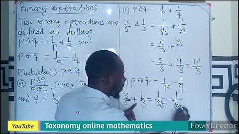 Binary Operations that combine two operators