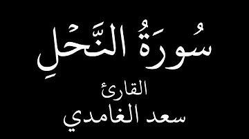 سورة النحل القارئ الشيخ سعد الغامدي