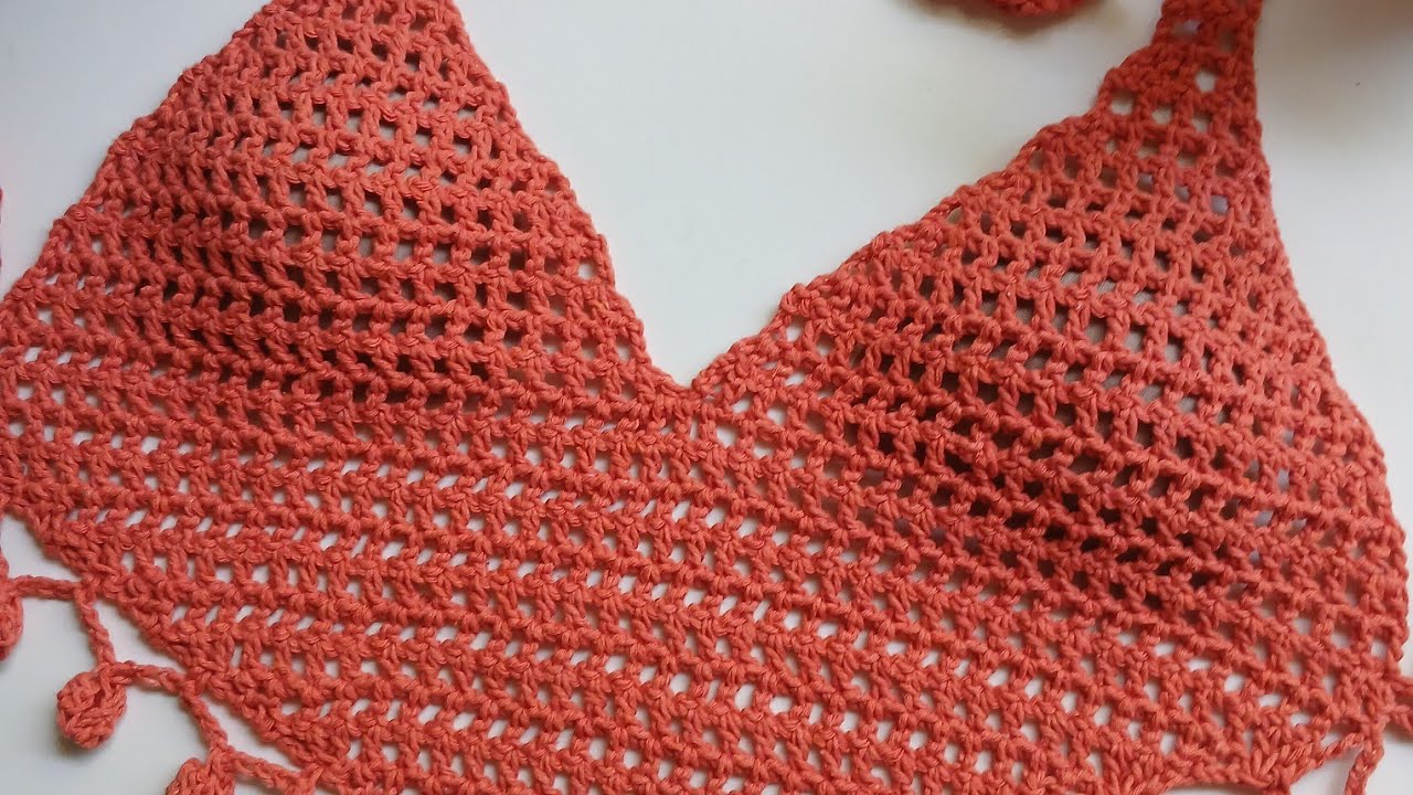 Cropped de crochê frente única - mostrando detalhes   #topdecroche #eu que fiz #handmade