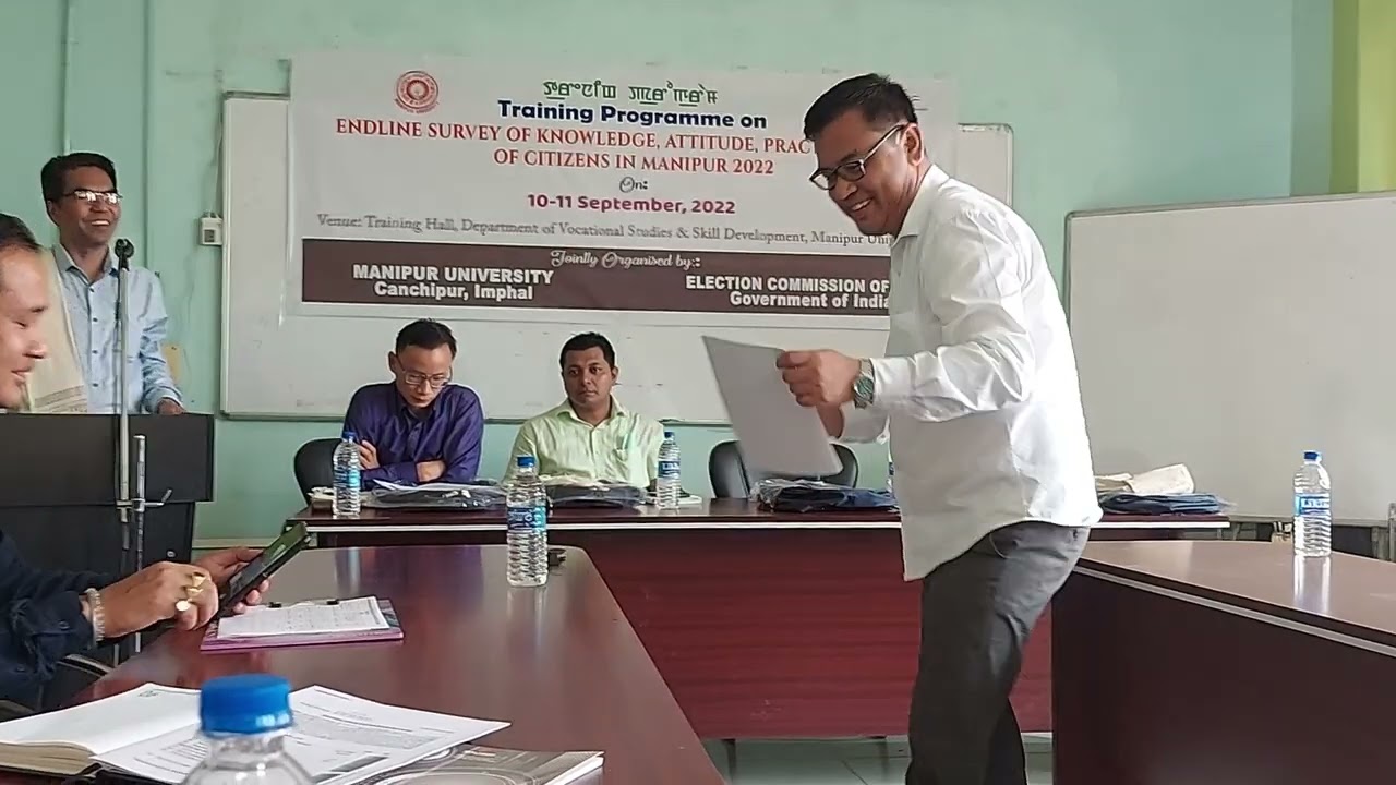 training ENDLINE SURVEY K.A.P. Knowledge Attitude Practice by Election Commission of India@ M.U.2022