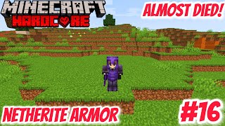 I Finally Made Netherite Armor in Minecraft Hardcore! 💎🔥[Hardcore#16]