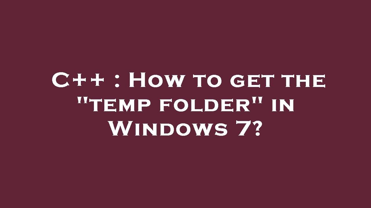 C++ : How to get the