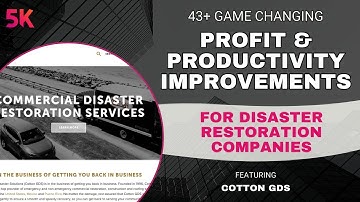 AI Strategies to Boost Profit & Productivity for Disaster Restoration Companies | Ft. Cotton GDS
