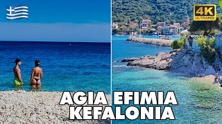 AGIA EFIMIA, Kefalonia: Picturesque Village | 🚶‍ Greece 🇬🇷 Walking Tour [4K UHD]