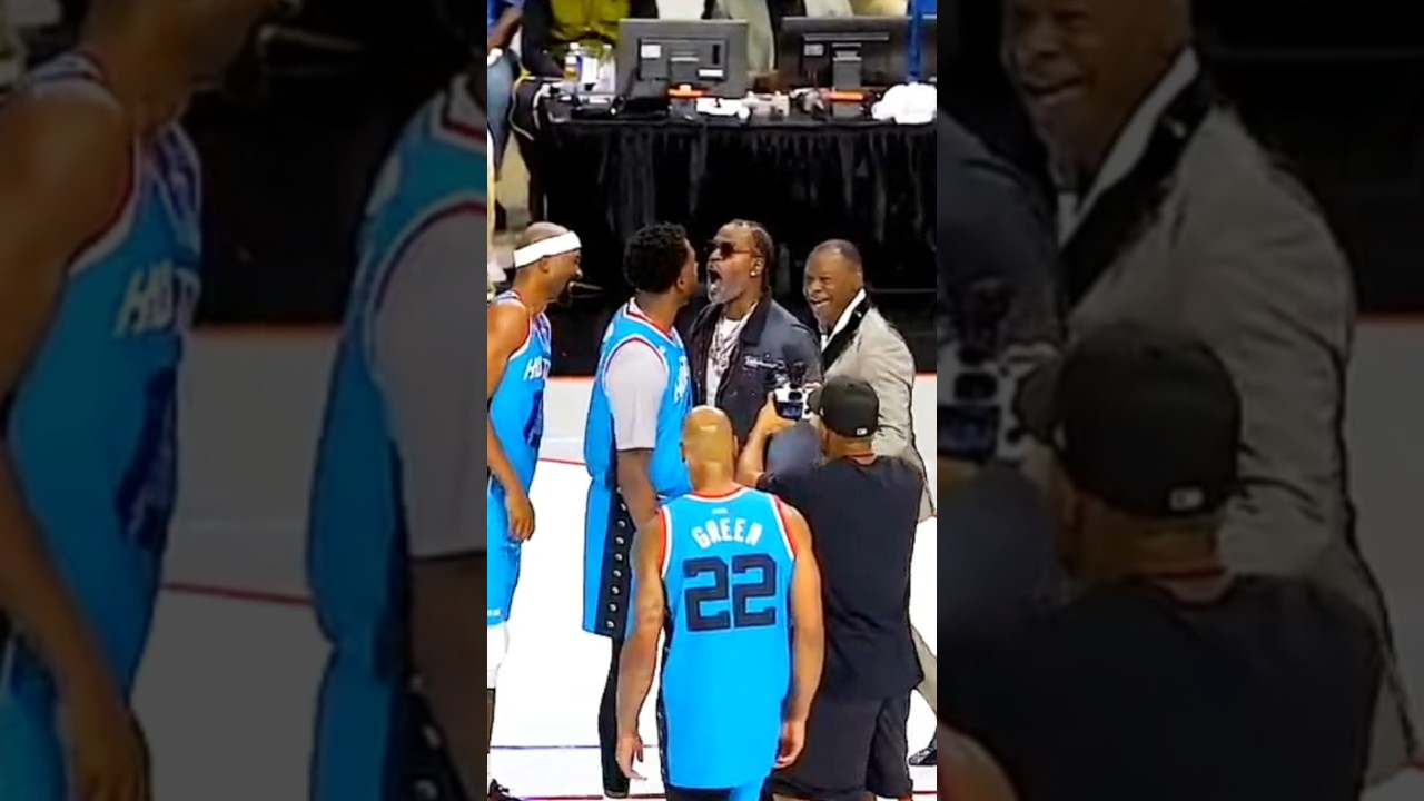 BIG 3 Alert! Corey Brewer made Stephen Jackson heated with his game winning block and shot!