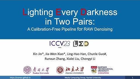 [ICCV 2023] Lighting Every Darkness in Two Pairs: A Calibration-Free Pipeline for RAW Denoising
