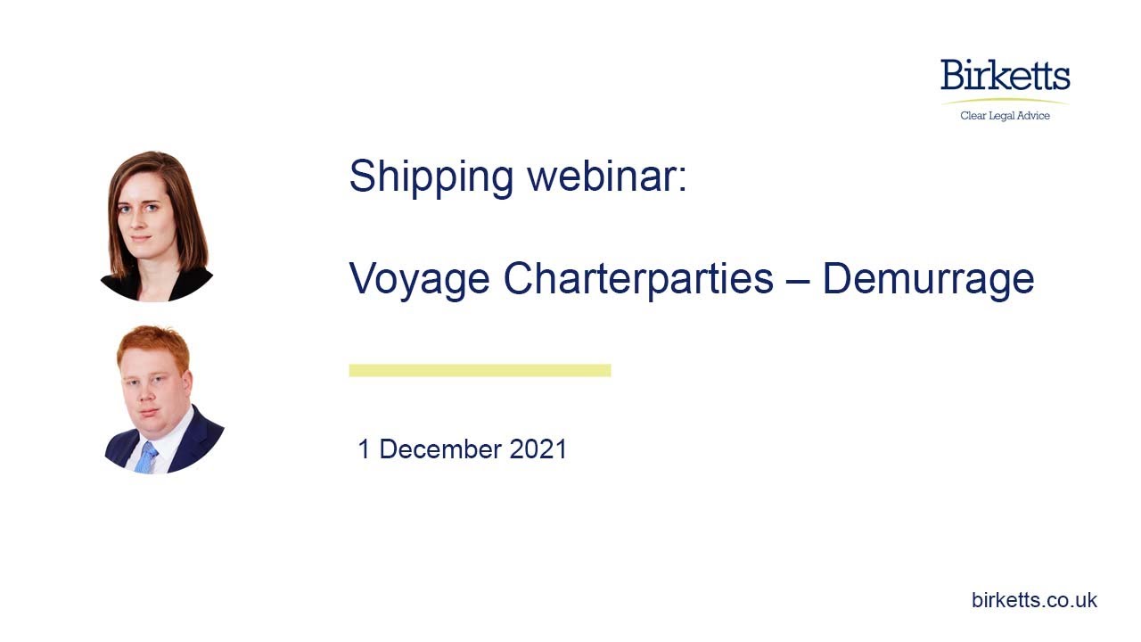voyage charters demurrage