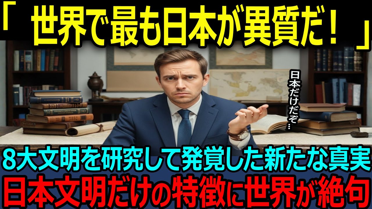 【海外の反応】「日本文明は最も異質です」8大文明を研究してきたボストン大学教授。日本だけが持つ特徴に世界が驚愕！