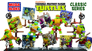 Mega Bloks Teenage Mutant Ninja Turtles Classic Series w/ Donatello Leonardo Michelangelo & Raphael