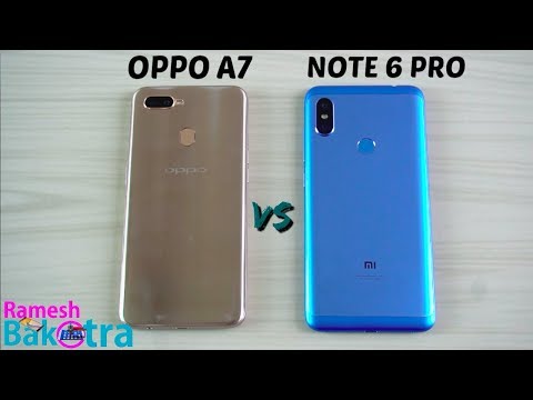 Oppo A7 vs Redmi Note 6 Pro SpeedTest and Camera Comparison