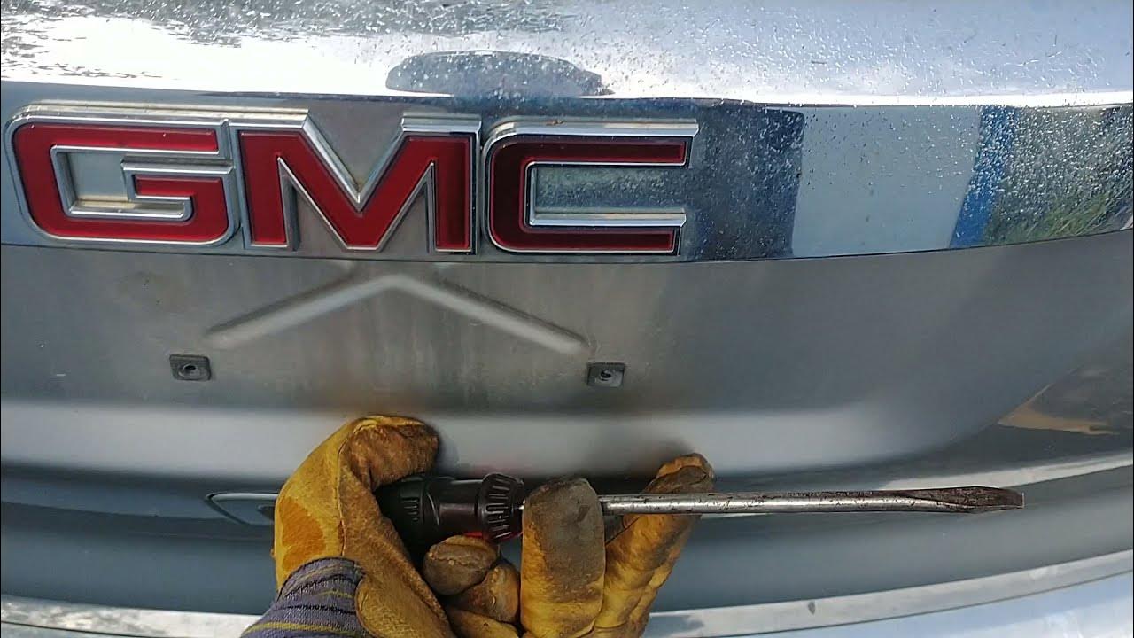 0712' GMC Acadia manually open rear lift gate YouTube