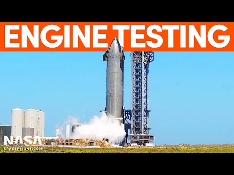 Ship 24 Raptor Engines Tested with Two Spin Primes | SpaceX Boca Chica