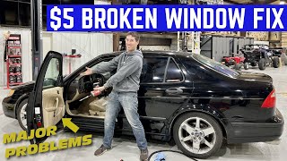 It ONLY COST $5 To Fix My BROKEN Saab 95 Windows