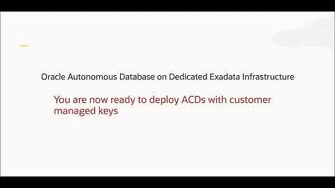 Oracle Autonomous Database Encryption Key Management