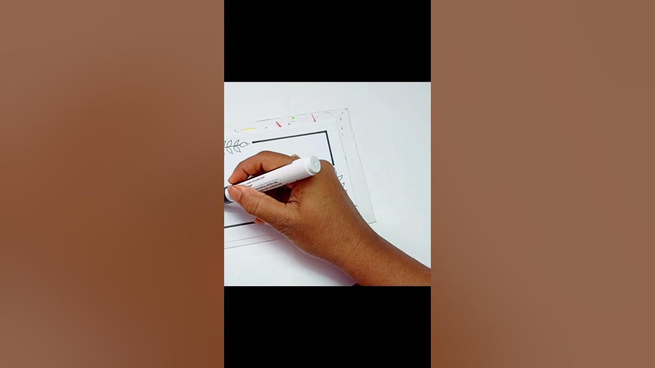 Simple green border design for chart paper How to decorate chart