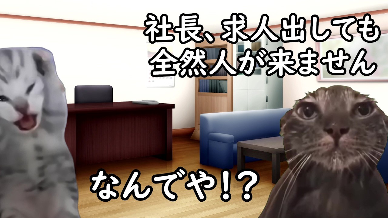 氷河期世代を雑に扱った会社の末路【猫ミーム】