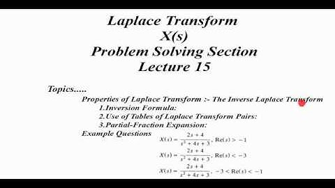 Laplace Transform|Lec15|Inverse Laplace Transform of Basic Signals| Partial Fraction Method