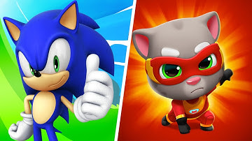 Sonic boom VS Talking Tom Gold Run - Gameplay Walkthrough - All Levels IOS,  (Ep-17)