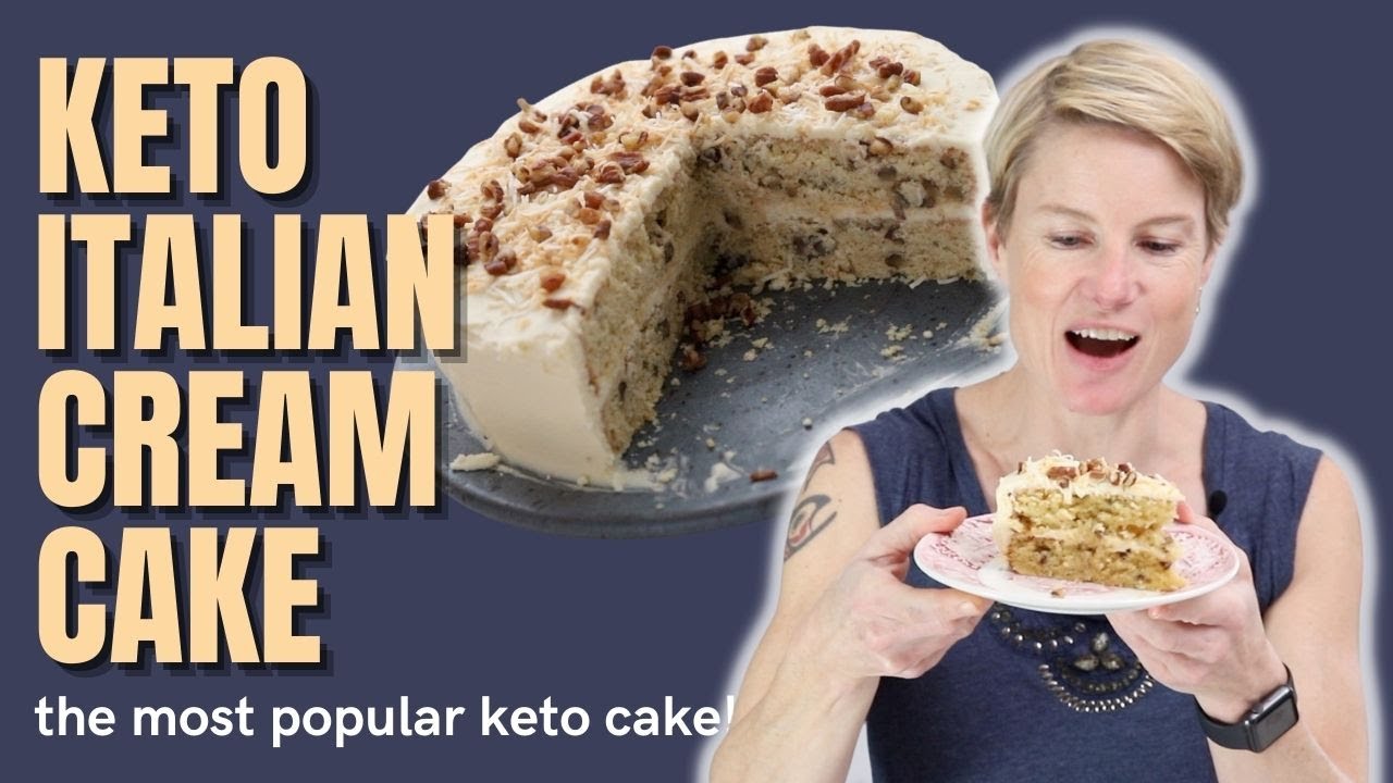 The MOST POPULAR Keto Cake Recipe | Super dreamy Keto Italian Cream Cake!