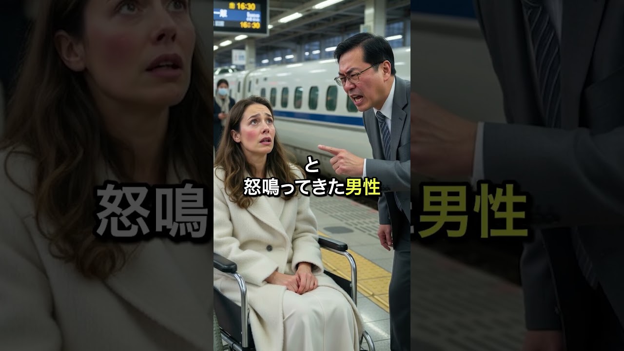 🌸車椅子のフランス人女性が人生初の新幹線で大号泣した理由 #shorts #海外の反応 #日本賞賛