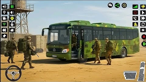 US Army Bus Driving Simulator Game - Army Transporting military squad Driving 3D - Android Gameplay