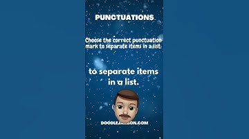 Choose the correct punctuation mark to separate items in a list #shorts #youtubeshorts #Punctuation