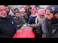 تشييع جثمان الحكواتي الفلسطيني الشاب حمزة عقرباوي في مسقط رأسه بلدة عقربا قضاء نابلس