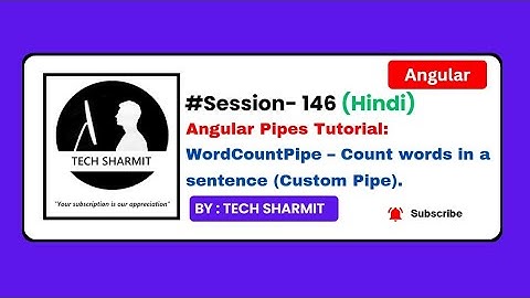 Custom pipe to count words  in Angular | Angular in Hindi (Session-146)