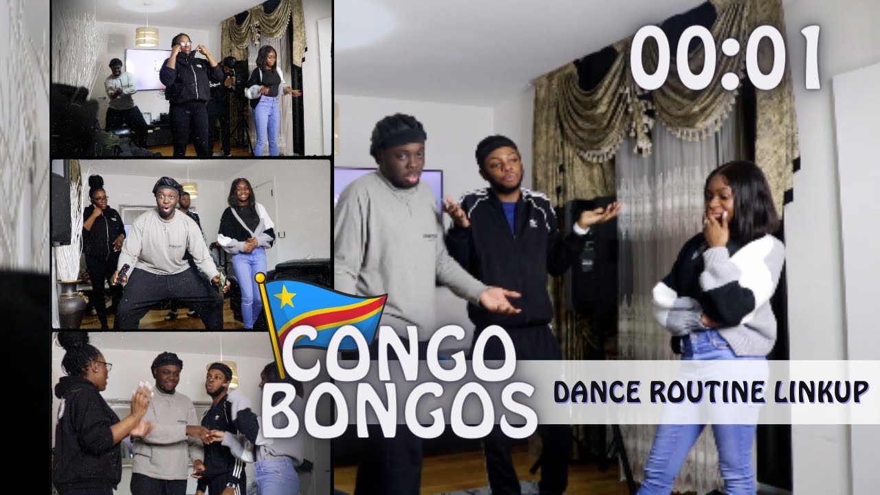 CONGO BONGOS LINK UP MAKING A DANCE ROUTINE IN UNDER 30 MINUTES🇨🇩🔥