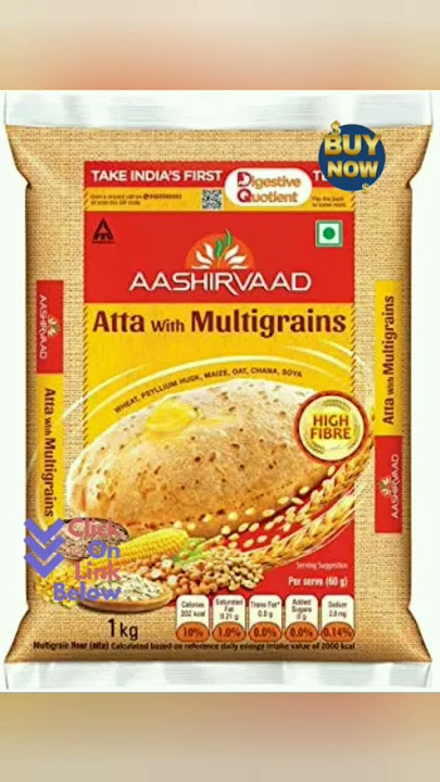 Ashirvaad Atta with Multigrains, 1kg Pack, The High Fibre Atta