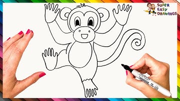 How To Draw A Monkey Step By Step 🐵🐒 Monkey Drawing Easy