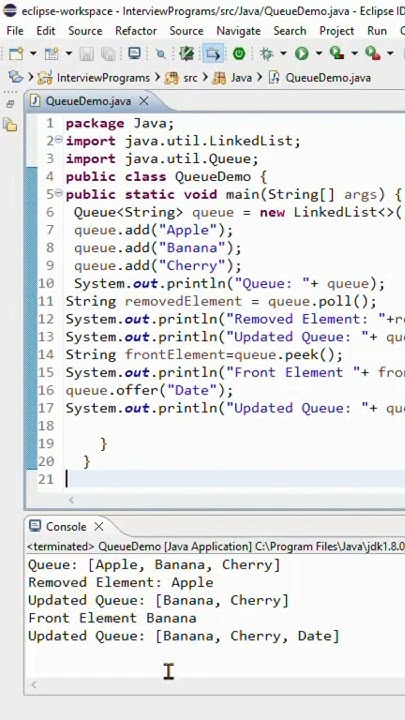 #java Queue Interface - YouTube