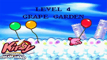 Kirby Nightmare in Dream Land walkthrough 100% with commentary-Level 4-Grape Garden