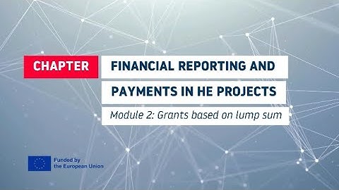 HORIZON EUROPE Financial reporting: M2 Lump sum