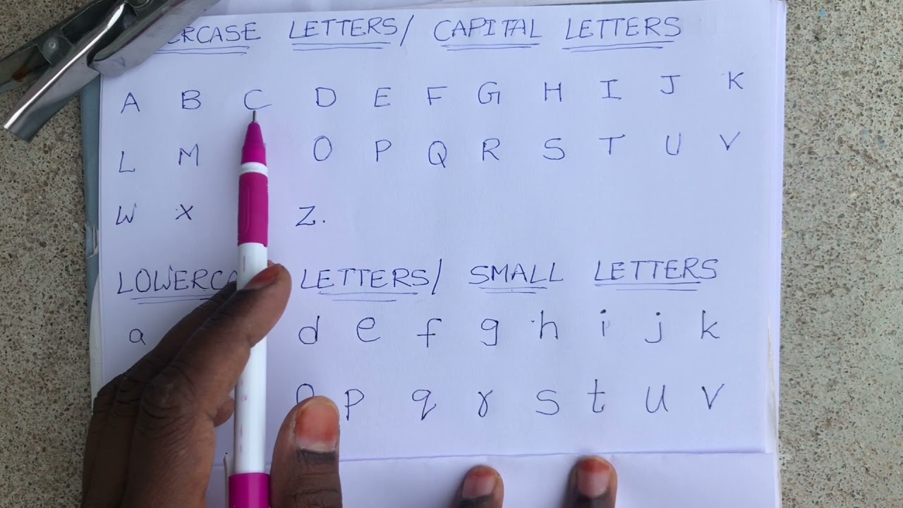 Alphabet uppercase/capital letters lowercase/smaller letters - YouTube